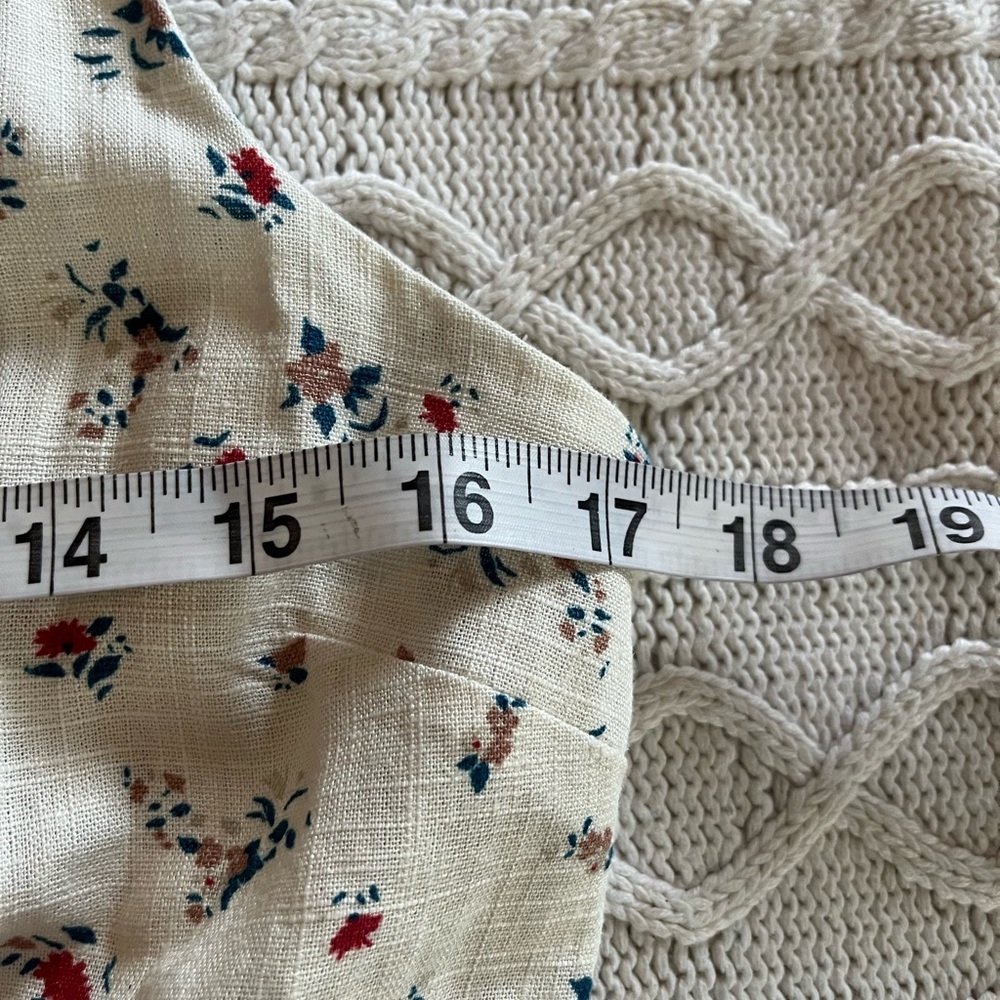 Monteau Rayon/Linen Blend Floral off-White Sleeveless Dress Juniors Size Large - Picture 15 of 15
